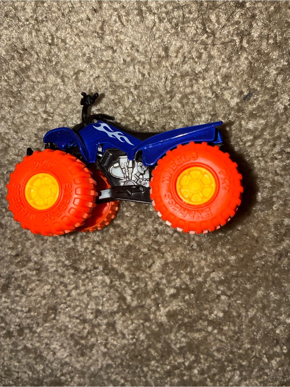 Blue and Orange Monster ATV Toy